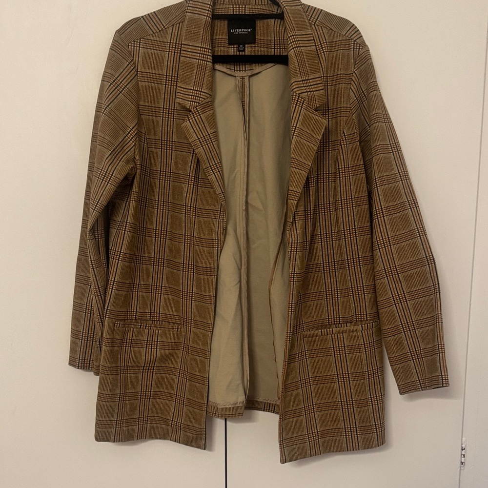 Liverpool Tan Plaid Blazer
